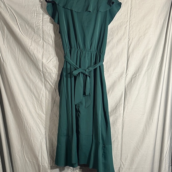 Green Ruffle Dress - Picture 3 of 4